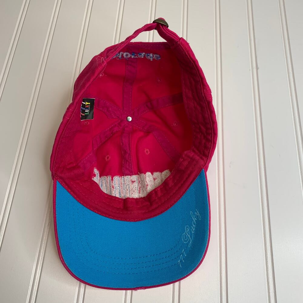 Breckenridge Baseball Cap Hat Hot Pink Turquoise Strap Back - Picture 4 of 6